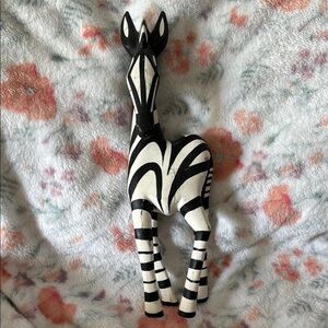 Black and White Zebra Figurine